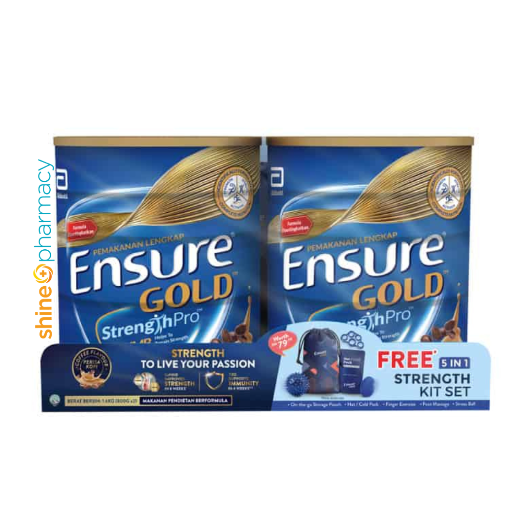 Ensure Gold Coffee +YBG 2x800gm Foc Strength Kit Set