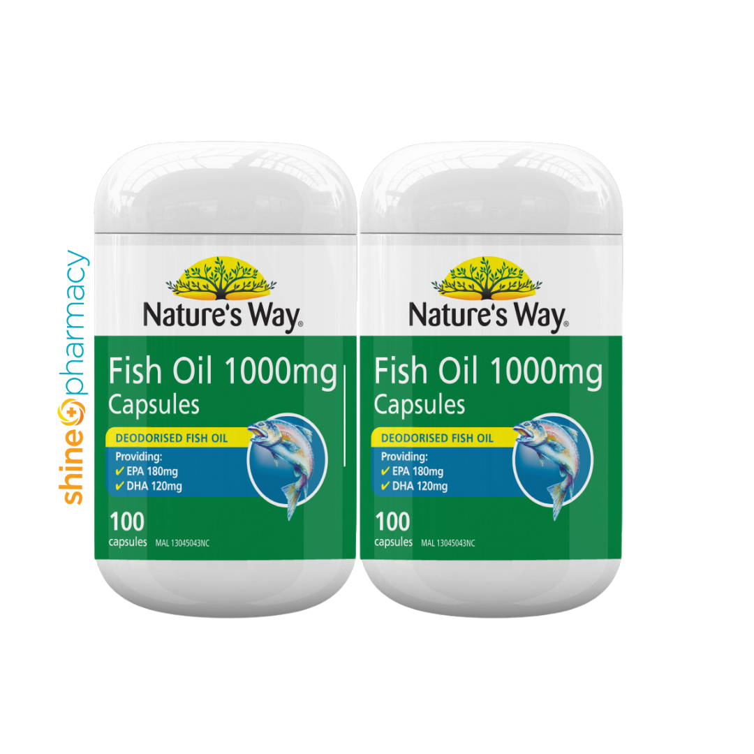 Nature's Way Fish Oil Caps 1000mg 2x100s
