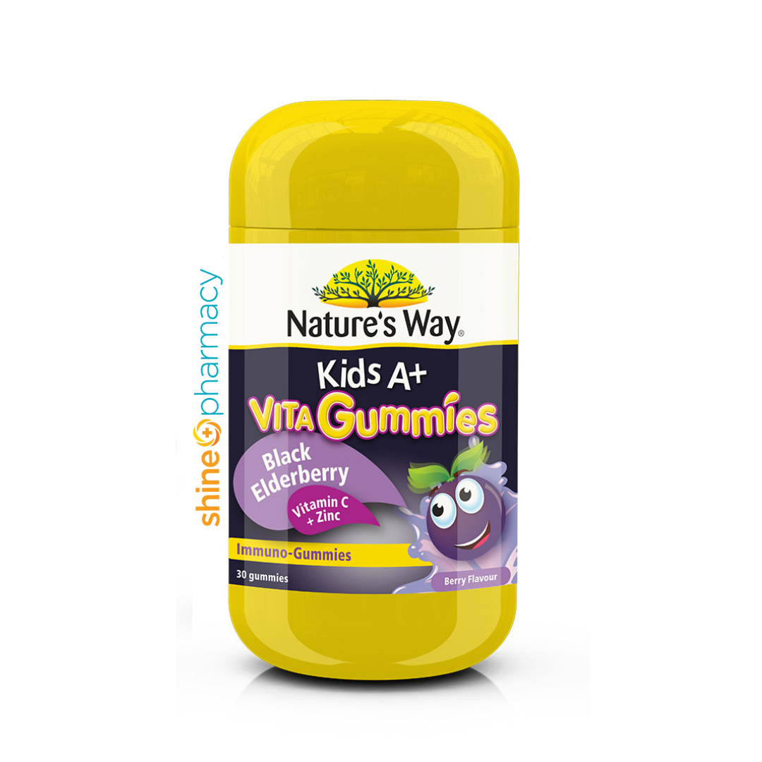 Nature's Way Kids A+ Vitagummies Blk Elderbry 30s