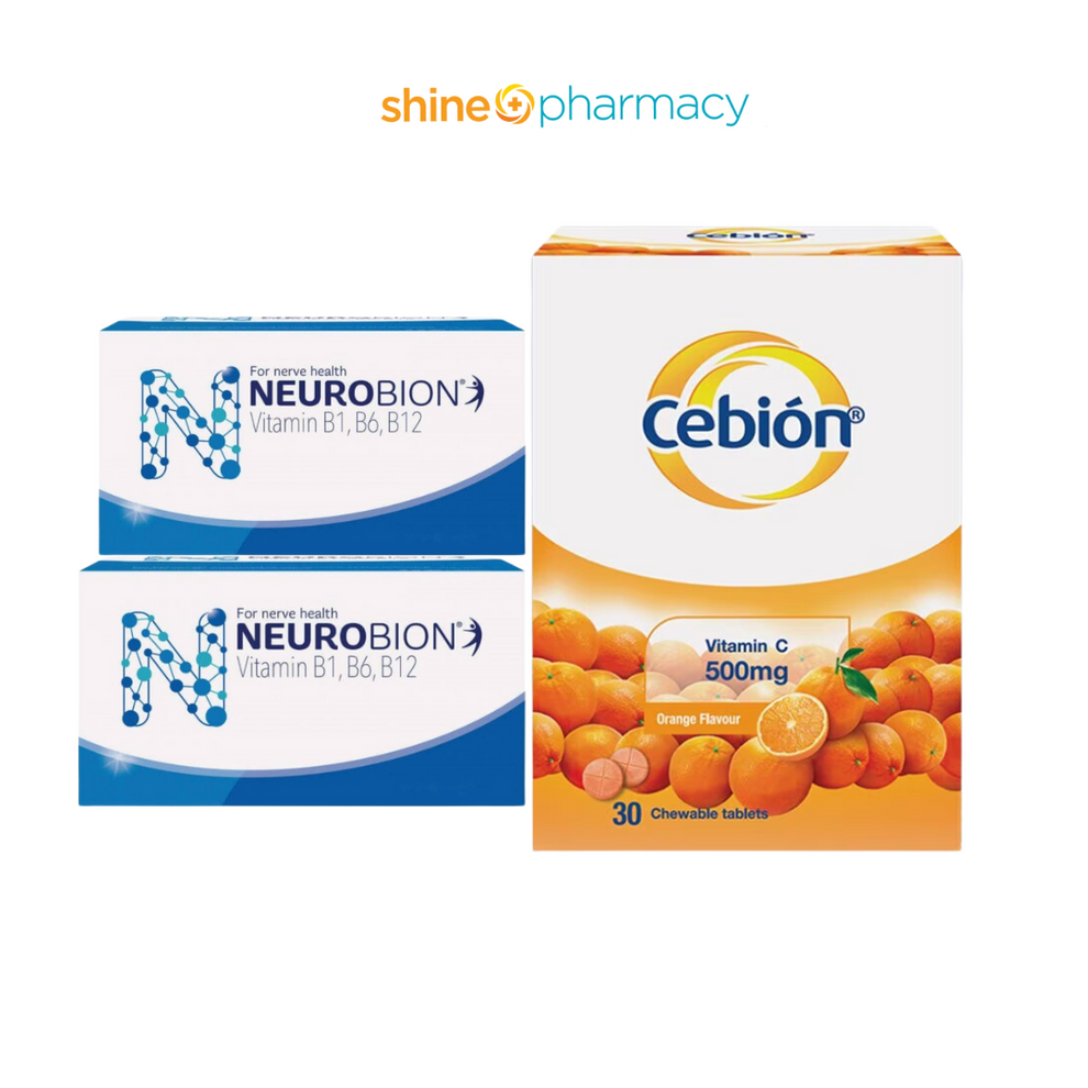 Neurobion Tab 2x60s + Cebion Chewable Tab 30s – SHiNE Pharmacy